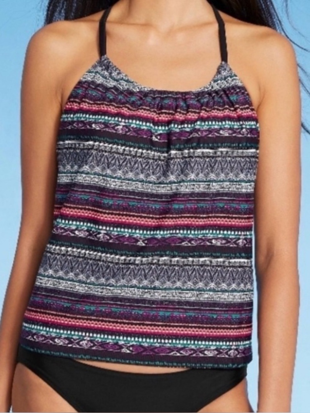 Kona Sol Women’s Strappy Halter Tankini Size Medium